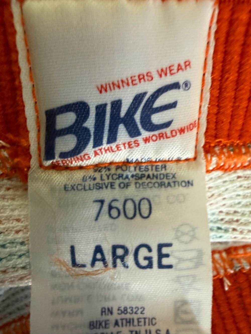Vtg Bike Zubaz Shorts Men’s Large Miami Dolphins Zebra Striped USA EUC - Picture 6 of 6